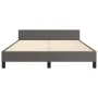 Bed frame with headboard gray synthetic leather 140x190 cm by vidaXL, Beds and slatted bases - Ref: Foro24-347499, Price: 115...