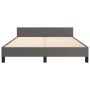 Bettgestell mit Kopfteil aus grauem Kunstleder 140x190 cm von vidaXL, Betten und Lattenroste - Ref: Foro24-347499, Preis: 117...