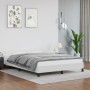 Estructura de cama cabecero cuero sintético blanco 140x190 cm