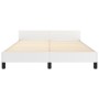 Bettgestell mit Kopfteil aus weißem Kunstleder, 140 x 190 cm von vidaXL, Betten und Lattenroste - Ref: Foro24-347496, Preis: ...