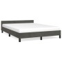 Dunkelgrauer Samtbettrahmen mit Kopfteil 140x190 cm von vidaXL, Betten und Lattenroste - Ref: Foro24-347568, Preis: 117,93 €,...