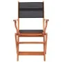 Folding garden chairs 2 units eucalyptus wood black textilene by vidaXL, Garden chairs - Ref: Foro24-48692, Price: 153,13 €, ...