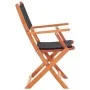 Sillas plegables jardín 2 uds madera eucalipto textilene negro de vidaXL, Sillas de jardín - Ref: Foro24-48692, Precio: 153,1...