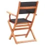 Folding garden chairs 2 units eucalyptus wood black textilene by vidaXL, Garden chairs - Ref: Foro24-48692, Price: 153,13 €, ...