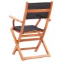 Sillas plegables jardín 2 uds madera eucalipto textilene negro de vidaXL, Sillas de jardín - Ref: Foro24-48692, Precio: 156,21 €