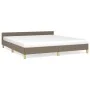 Bed frame with headboard in taupe gray fabric 160x200 cm by vidaXL, Beds and slatted bases - Ref: Foro24-347427, Price: 124,7...