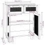 Black sideboard solid pine wood and natural rattan 60x30x75 cm by vidaXL, Sideboards - Ref: Foro24-345637, Price: 133,77 €, D...
