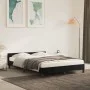 Bed frame with black velvet headboard 140x190 cm by vidaXL, Beds and slatted bases - Ref: Foro24-347569, Price: 120,43 €, Dis...