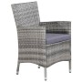 Garten-Essgruppe 11-teilig und graue synthetische Rattankissen von vidaXL, Gartensets - Ref: Foro24-43957, Preis: 942,32 €, R...