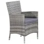 Set de comedor de jardín 11 pzas y cojines ratán sintético gris de vidaXL, Conjuntos de jardín - Ref: Foro24-43957, Precio: 9...
