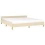Estructura de cama con cabecero de tela color crema 160x200 cm de vidaXL, Camas y somieres - Ref: Foro24-347428, Precio: 123,...