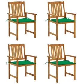Garden chairs with cushions 4 units solid acacia wood by vidaXL, Garden chairs - Ref: Foro24-3061178, Price: 304,45 €, Discou...