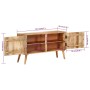 Aparador de madera maciza de mango 110x30x60 cm de vidaXL, Aparadores - Ref: Foro24-246145, Precio: 284,73 €, Descuento: %