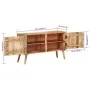 Solid mango wood sideboard 110x30x60 cm by vidaXL, Sideboards - Ref: Foro24-246145, Price: 278,93 €, Discount: %