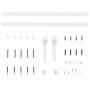 Hardware kit for white steel sliding doors 183 cm by vidaXL, doorframes - Ref: Foro24-151707, Price: 63,69 €, Discount: %