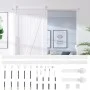 Beschlagsatz für Schiebetüren aus weißem Stahl, 183 cm von vidaXL, Türrahmen - Ref: Foro24-151707, Preis: 63,75 €, Rabatt: %