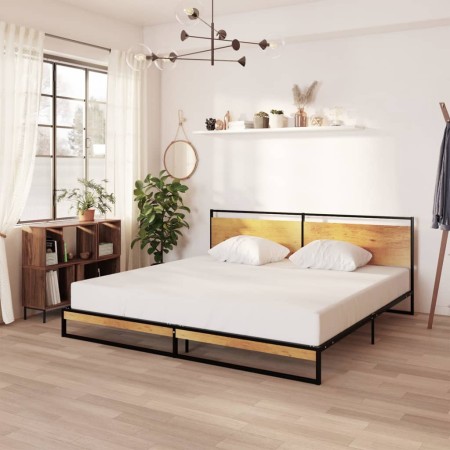 Estructura de cama de metal 200x200 cm de vidaXL, Camas y somieres - Ref: Foro24-324868, Precio: 159,27 €, Descuento: %