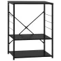 Schwarzer Mikrowellenschrank aus Holzwerkstoff, 60 x 39,6 x 79,5 cm von vidaXL, Behälter für Küchenutensilien - Ref: Foro24-2...