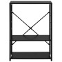 Schwarzer Mikrowellenschrank aus Holzwerkstoff, 60 x 39,6 x 79,5 cm von vidaXL, Behälter für Küchenutensilien - Ref: Foro24-2...