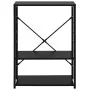 Schwarzer Mikrowellenschrank aus Holzwerkstoff, 60 x 39,6 x 79,5 cm von vidaXL, Behälter für Küchenutensilien - Ref: Foro24-2...