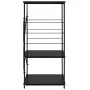 Schwarzer Mikrowellenschrank aus Holzwerkstoff, 60 x 39,6 x 79,5 cm von vidaXL, Behälter für Küchenutensilien - Ref: Foro24-2...