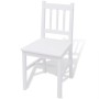 Set de Comedor Siete Piezas Madera de Pino Blanco