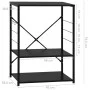 Schwarzer Mikrowellenschrank aus Holzwerkstoff, 60 x 39,6 x 79,5 cm von vidaXL, Behälter für Küchenutensilien - Ref: Foro24-2...