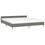 Bed frame with headboard dark gray fabric 160x200 cm by vidaXL, Beds and slatted bases - Ref: Foro24-347424, Price: 124,01 €,...