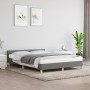 Dark gray fabric bed frame with headboard 140x190 cm by vidaXL, Beds and slatted bases - Ref: Foro24-347408, Price: 123,82 €,...