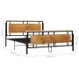 Estructura de cama de metal 160x200 cm de vidaXL, Camas y somieres - Ref: Foro24-324873, Precio: 180,41 €, Descuento: %