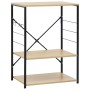 Mikrowellenschrank Holzwerkstoff Eiche schwarz 60x39,6x79,5cm von vidaXL, Behälter für Küchenutensilien - Ref: Foro24-288235,...