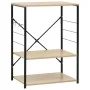 Mikrowellenschrank Holzwerkstoff Eiche schwarz 60x39,6x79,5cm von vidaXL, Behälter für Küchenutensilien - Ref: Foro24-288235,...