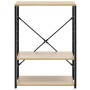 Mikrowellenschrank Holzwerkstoff Eiche schwarz 60x39,6x79,5cm von vidaXL, Behälter für Küchenutensilien - Ref: Foro24-288235,...