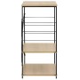 Mikrowellenschrank Holzwerkstoff Eiche schwarz 60x39,6x79,5cm von vidaXL, Behälter für Küchenutensilien - Ref: Foro24-288235,...