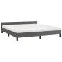 Bed frame with headboard gray synthetic leather 160x200cm by vidaXL, Beds and slatted bases - Ref: Foro24-347511, Price: 125,...