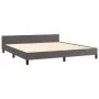 Bed frame with headboard gray synthetic leather 160x200cm by vidaXL, Beds and slatted bases - Ref: Foro24-347511, Price: 125,...