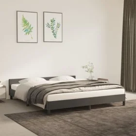 Dark gray velvet bed frame with headboard 160x200 cm by vidaXL, Beds and slatted bases - Ref: Foro24-347580, Price: 112,41 €,...