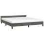 Dark gray velvet bed frame with headboard 160x200 cm by vidaXL, Beds and slatted bases - Ref: Foro24-347580, Price: 114,32 €,...