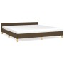 Estructura de cama con cabecero de tela marrón 160x200 cm de vidaXL, Camas y somieres - Ref: Foro24-347426, Precio: 128,31 €,...