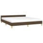 Estructura de cama con cabecero de tela marrón 160x200 cm de vidaXL, Camas y somieres - Ref: Foro24-347426, Precio: 128,31 €,...