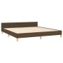 Estructura de cama con cabecero de tela marrón 160x200 cm de vidaXL, Camas y somieres - Ref: Foro24-347426, Precio: 128,31 €,...
