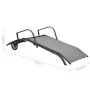 2 units of sun loungers with table, made of textilene and steel. by vidaXL, Loungers - Ref: Foro24-47846, Price: 214,99 €, Di...