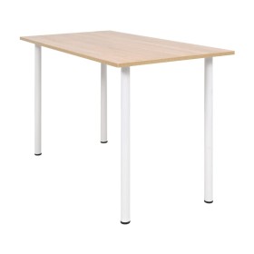 Dining table 120x60x73 cm oak and white color by vidaXL, Kitchen and dining tables - Ref: Foro24-245728, Price: 95,47 €, Disc...