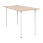 Dining table 120x60x73 cm oak and white color by vidaXL, Kitchen and dining tables - Ref: Foro24-245728, Price: 99,79 €, Disc...