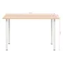 Dining table 120x60x73 cm oak and white color by vidaXL, Kitchen and dining tables - Ref: Foro24-245728, Price: 89,27 €, Disc...
