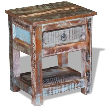 Side table with 1 drawer solid recycled wood 43x33x51 cm by vidaXL, Side tables - Ref: Foro24-243456, Price: 123,80 €, Discou...