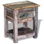 Side table with 1 drawer solid recycled wood 43x33x51 cm by vidaXL, Side tables - Ref: Foro24-243456, Price: 123,80 €, Discou...