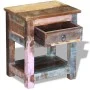 Side table with 1 drawer solid recycled wood 43x33x51 cm by vidaXL, Side tables - Ref: Foro24-243456, Price: 123,80 €, Discou...