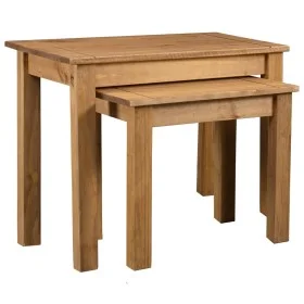 Stackable tables 2 units solid pine wood Panama Range by vidaXL, Side tables - Ref: Foro24-282676, Price: 66,01 €, Discount: %