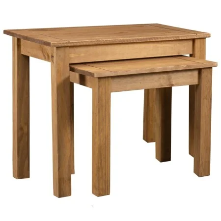 Stackable tables 2 units solid pine wood Panama Range by vidaXL, Side tables - Ref: Foro24-282676, Price: 66,01 €, Discount: %